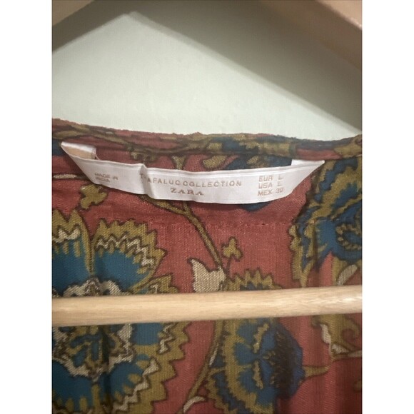 Zara Floral Crossover Jumpsuit Romper Size L V Neck  From Trafaluc Colle… - Picture 6 of 12